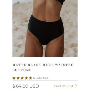Albion matte black high waisted bottoms